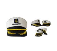 Cappello da Yacht di alta qualità per adulti bianco con il logo del ricamo anteriore e il cappello di buona vendita a tesa curva
