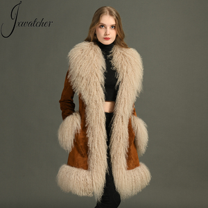 Fluffy Coat Women Genuine Mink Fur Clothes Hat Full Pelt New Long