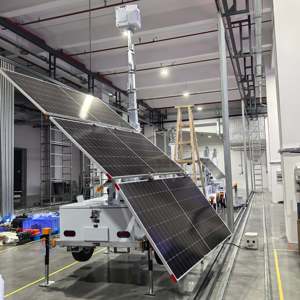 Tháp CCTV năng lượng mặt trời di động với theo dõi tự động 360 ° và bảng điều khiển năng lượng mặt trời trục kép - Product Image 4