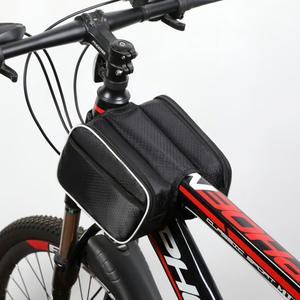 Sac de cadre avant de vélo, sac de selle pour tube supérieur, sac de rangement portable pour équipement de cyclisme 5L avec doublure intérieure, noir - Product Image 2