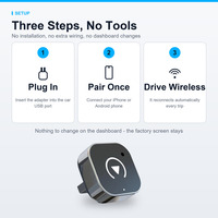 Adaptor CarPlay Nirkabel CE FCC RoHS USB Dongle Android Auto Plug and Play untuk Mobil CarPlay Berkabel Universal Fit