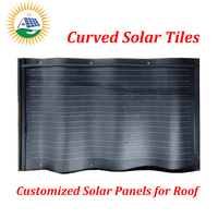 Tuiles solaires photovoltaïques rigides BIPV Hantile incurvées PERC 60W/70W à succès pour toitures