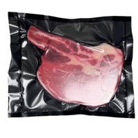 Sacs d'emballage sous vide de qualité alimentaire, refermables, transparents, noirs, gaufrés, en nylon, pour scelleuse sous vide, sacs en plastique
