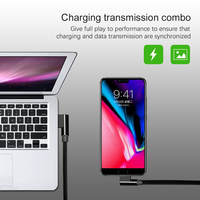 1.5M 90 Degrés Tressé USB De Charge Rapide 2.0 à Type C de Synchronisation de Données de Câble de Charge Mini Coude Chargeur