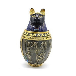 Antik Mısır Tarzı Anubis Köpek Tanrısı Evcil Hayvan Külleri İçin Dayanıklı Reçine Cenaze Tabutu Dekoratif Anıt Mezar Kavanozu - Product Image 4