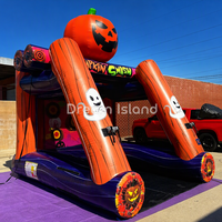 Jeu de fléchettes gonflable interactif en forme de citrouille pour les carnavals scolaires, les événements familiaux et les entreprises de location saisonnière