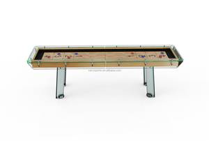 Tùy chỉnh 9ft rắn gỗ <span class=keywords><strong>shuffleboard</strong></span> bảng với tinh thể Tempered Glass Surround tùy chỉnh kích thước khác cho thể thao trong nhà - Product Image 5