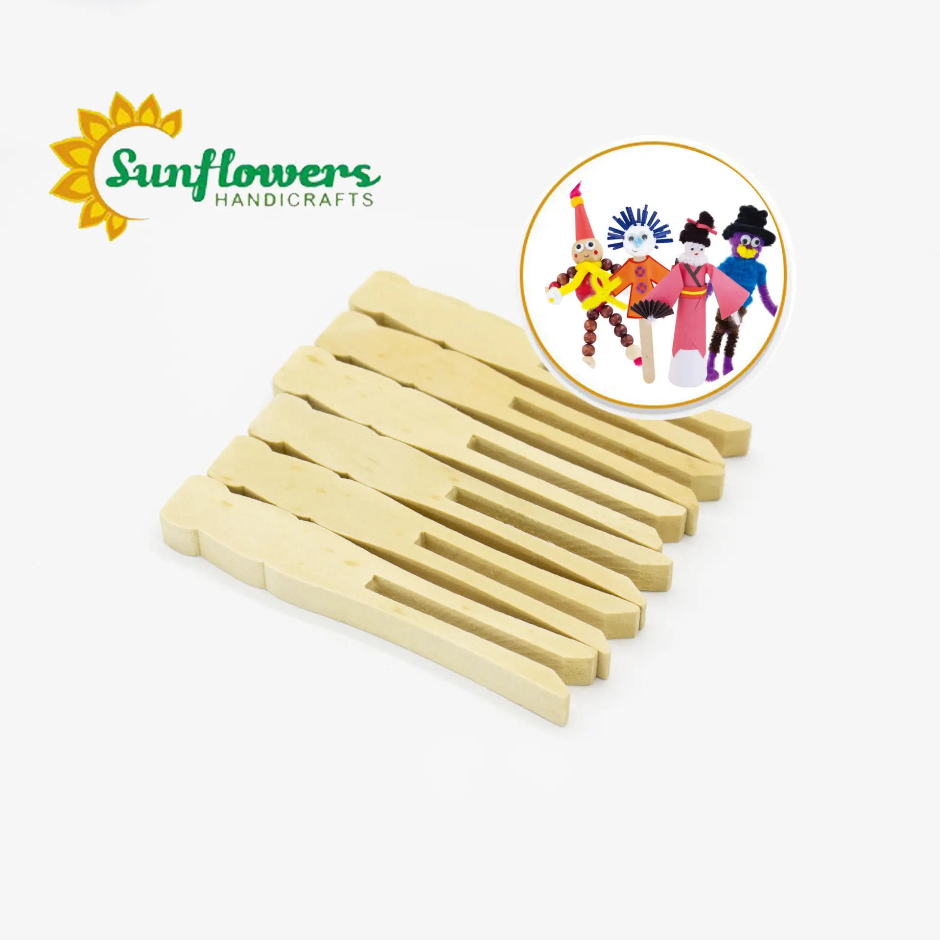 2 1/2" Natural Wood Flat Clothespins for Crafting, embellishing, classroom projects, party crafts, or home decor projects