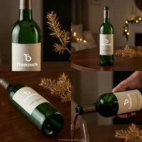 Solution Agence de Conception de Marquage Intégré pour Bouteille de Vin Bordeaux de Luxe Personnalisée 750ml – Offre Cadeau de Noël Héritage
