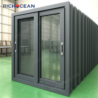 Ventanas Corredizas de Doble Vidrio Personalizadas RICHOCEAN NFRC CE AS2047 CSA, Ventana Corrediza de Aluminio Impermeable para Casa con Malla Mosquitera