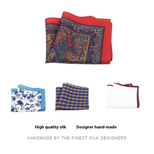 Fazzoletto Quadrato in Seta con Motivo Britannico per <span class=keywords><strong>Uomo</strong></span>, per Matrimoni e Completi Eleganti, Disponibile all'Ingrosso - Product Image 4