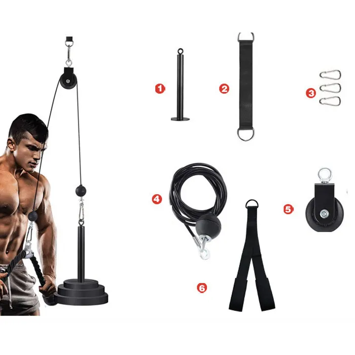 Complete Tricep Bicep Exercises Fitness Lift Cable Pulley System