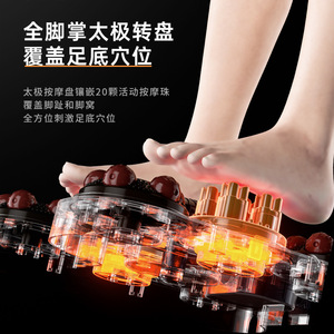 Masseur de pieds avec 20 boules de massage roulantes, réflexologie plantaire complète, thérapie infrarouge, chauffage électrique, utilisation domestique automatique - Product Image 1