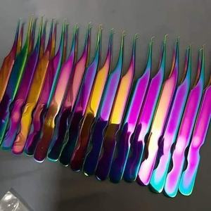 Pince à cils à pointe en fibre, pince à cils antistatique pour extensions de cils, pince à cils en acier inoxydable pour volume, pince à cils pour cils, pince à cils de qualité supérieure - Product Image 2