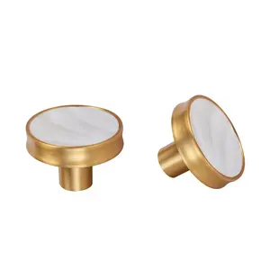 YONFIA 3675RTS Offre Spéciale meubles de cuisine cabinet minimaliste tiroir bouton rond réel océan shell knob poignée pour porte de placard