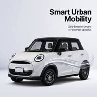 Vehículo Eléctrico de 5 Puertas y 5 Asientos, Ecológico, de Alta Calidad, Silencioso, con Acabados Finos, Anticolisión y Seguro, para Transporte en Parques