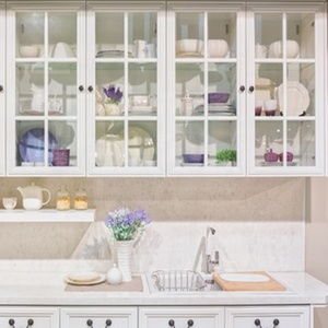 <span class=keywords><strong>Verre</strong></span> <span class=keywords><strong>trempé</strong></span> clair givré à structure solide de taille personnalisée pour les portes d'armoires de cuisine et la décoration - Product Image 5