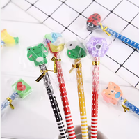 Crayons à dessin personnalisés Kawaii en bois de tilleul, mine noire HB, avec gomme intégrée, motif hexagonal, pour usage scolaire, emballés en vrac
