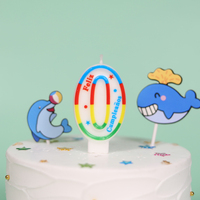 Vente en gros d'offre spéciale numéro 0 ~ 9 coloré joyeux anniversaire numéro bougie gâteau fournitures de décoration de fête de mariage