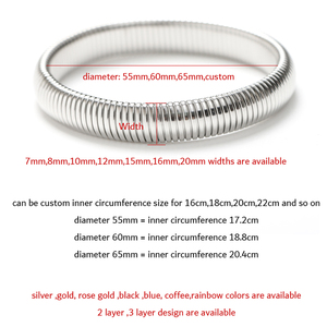Moda PVD 18K <span class=keywords><strong>oro</strong></span> placcato in acciaio inossidabile gioielli a mano elasticizzato elastico multistrato catena di serpente per le donne regalo - Product Image 6