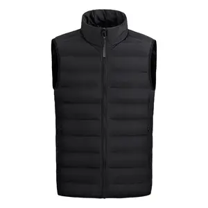 Wholesale custom men's puffer waistcoat inside and out to wear warm winter waistcoat