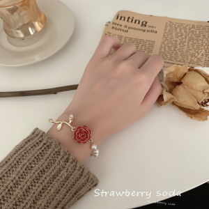 Vendita calda di tendenza gotico di moda perla cuore braccialetti a farfalla per donne e ragazze gioielli all'ingrosso - Product Image 1