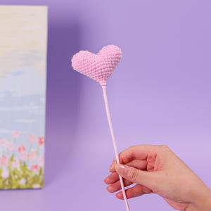 Fait à la main Art Craft amour coeur amour Crochet fleur pour fille garçon ami saint valentin cadeau Thanksgiving nouvel an dos école - Product Image 2
