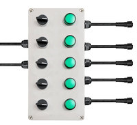 Boîtier de jonction LED dimmable sans scintillement, indice de protection IP67, angle de faisceau de 300 degrés, CCT 2700-6500K, CRI élevé 85, pour l'élevage de volailles (garantie 3 ans)