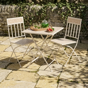 Conjunto de Muebles de Bistró para Exteriores, Plegable, para Patio, Jardín, Balcón, Cafetería, con Estructura de Hierro Compacta, Ahorra Espacio, para Terraza - Product Image 4