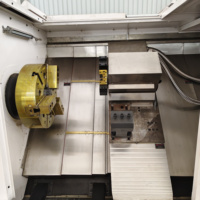 Tour CNC robuste TCK63 à banc incliné, tourelle rotative à 12 stations, broche A2-8, contre-porteuse programmable, commande FANUC, CE