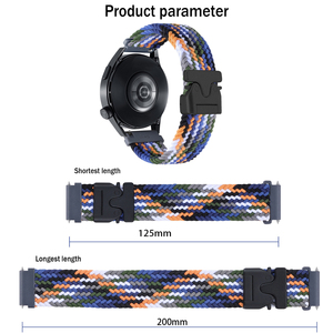 Bracelet en nylon 20mm 22mm pour <span class=keywords><strong>Garmin</strong></span> Vivoactive 5 4 bandes pour <span class=keywords><strong>Garmin</strong></span> Venu 3 <span class=keywords><strong>Forerunner</strong></span> 265 255 165 Bracelet de sport souple tressé de musique - Product Image 5
