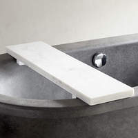STONEKOCC Ensemble de 7 pièces en marbre blanc Volakas et Nero Marquina 100% naturel, accessoires de salle de bain, décoration pour la maison, l'hôtel, la villa