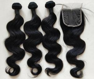 Giá Rẻ <span class=keywords><strong>Sew</strong></span> <span class=keywords><strong>In</strong></span> Brazil Body Sóng Tóc Con Người Bó Và Frontals, Trinh Nữ 9A Ấn Độ Tóc Lượn Sóng Đen Tóc Nối - Product Image 1