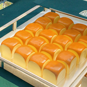 Bloque de juguete antiestrés de 2.16 pulgadas con forma de pan hawaiano, tacto suave, hecho a mano, DIY, para fiestas, de plástico PU, con forma de comida, squishy, de rebote lento, de pan tostado. - Product Image 2