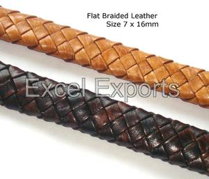 Correas redondas trenzadas de cuero genuino de 3mm, 4mm y 5mm para decoración de llaveros de joyería - Product Image 6