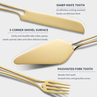 Nouveau design 2 pièces/4 pièces couteau à gâteau creux en acier inoxydable et ensemble de serveur sûr pour la cuisson et la décoration de fête de mariage emballé dans une boîte