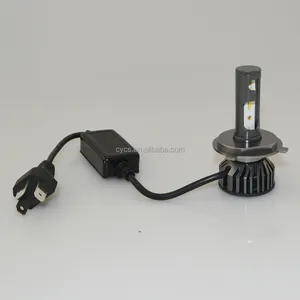 Bohlam Lampu Depan Led 6000K Super Terang H4 Sistem Pencahayaan Otomatis CSP 1860 Chip H4 Bohlam Led Otomatis H4