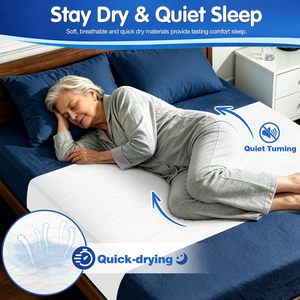Protège-matelas réutilisables personnalisés avec ailes repliables, lavables et imperméables, pour l'<span class=keywords><strong>incontinence</strong></span> - Product Image 3