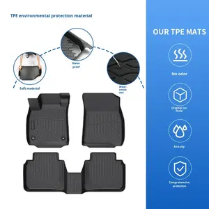 Karpet Mobil BMW Seri 5 G30, Set Lengkap 3-Piece, Bahan TPE Mewah Anti Air Tebal 3.5mm, Pasokan Pabrik - Product Image 4
