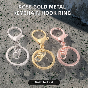 <b>Vintage</b> Rose Gold Metal Waterproof Coin Holder Keychain with Lobster Clasp Hook and <b>Key</b> Ring for Gifts - Product Image 2