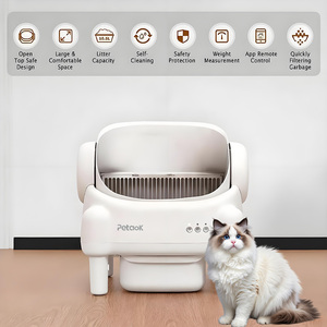Bac à litière intelligent autonettoyant pour chat, grande capacité automatique en plastique, facile à nettoyer, silencieux, désodorisant pour plusieurs chats - Product Image 5