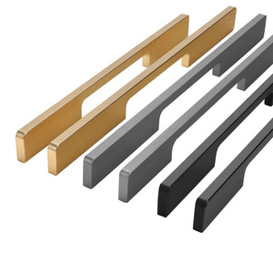Golden Cabinet Door <b>Pulls</b> Drawer Handles Modern Europe Simple Design Aluminum Alloy Material Easy Installation <b>for</b> Kitchen Hotel - Product Image 4