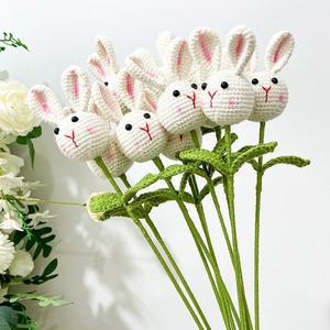 Nuevo ramo de conejos de peluche creativos, hechos a mano, producto terminado, regalo versátil para días festivos, para novia, mejor amiga - Product Image 3