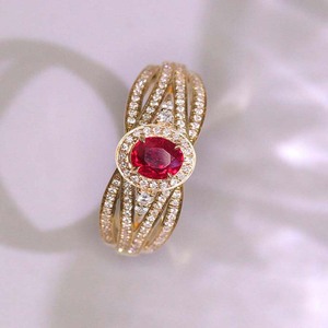 Anello Intrecciato con Zirconi per Donne, Elegante Gioiello da Dito, Regalo di Compleanno alla Moda - Product Image 2