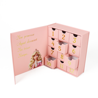 Nouvel arrivage Boîte à tiroirs pour calendrier de l'avent Boîtes en papier uniques avec petite vache Design Produits tendance fabriqués en matériaux recyclés