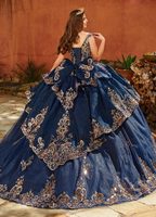 Bleu marine or robe de Quinceanera hors épaule chérie perles âge anniversaire robe de bal douce 16 robe Vestidos De 15 Anos QM669