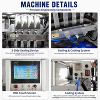 Machine d'emballage et de scellage de sachets multi-voies entièrement automatique à trois soudures latérales pour poudre d'épices, prix usine CE