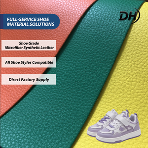 Cuir synthétique microfibre à texture litchi, respectueux de la peau, facile à nettoyer, idéal pour les empeignes de chaussures de skate pour enfants - Product Image 1