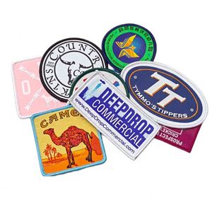 Customized Logo Hook and Loop Patch for Kids Jeans High Quality Woven Clothing Label Garment <b>Tag</b> Embroidered PVC Material - Product Image 1