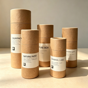 Tube en <span class=keywords><strong>papier</strong></span> cylindrique biodégradable pour baume à lèvres, produit de soin naturel et biologique - Product Image 1